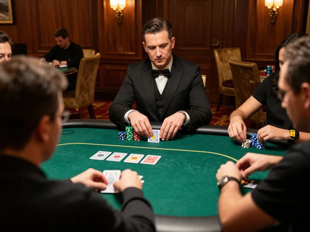 Experience high-stakes action at RR88 with live poker gaming moments set in a luxurious casino.