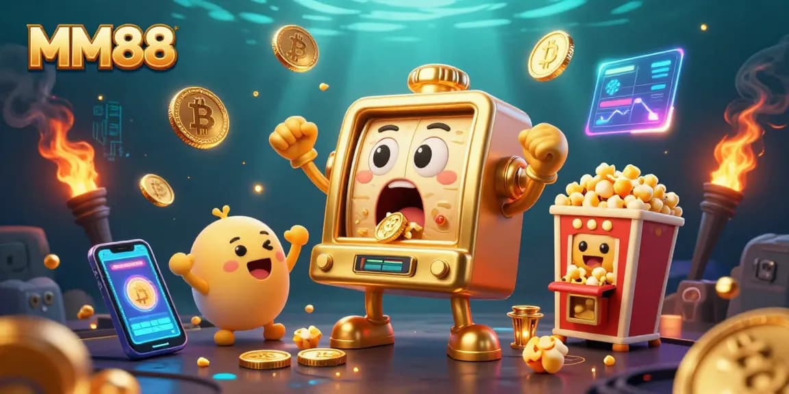 Engage with MM88's vibrant casino experience featuring dynamic slot machines and cryptocurrency elements.