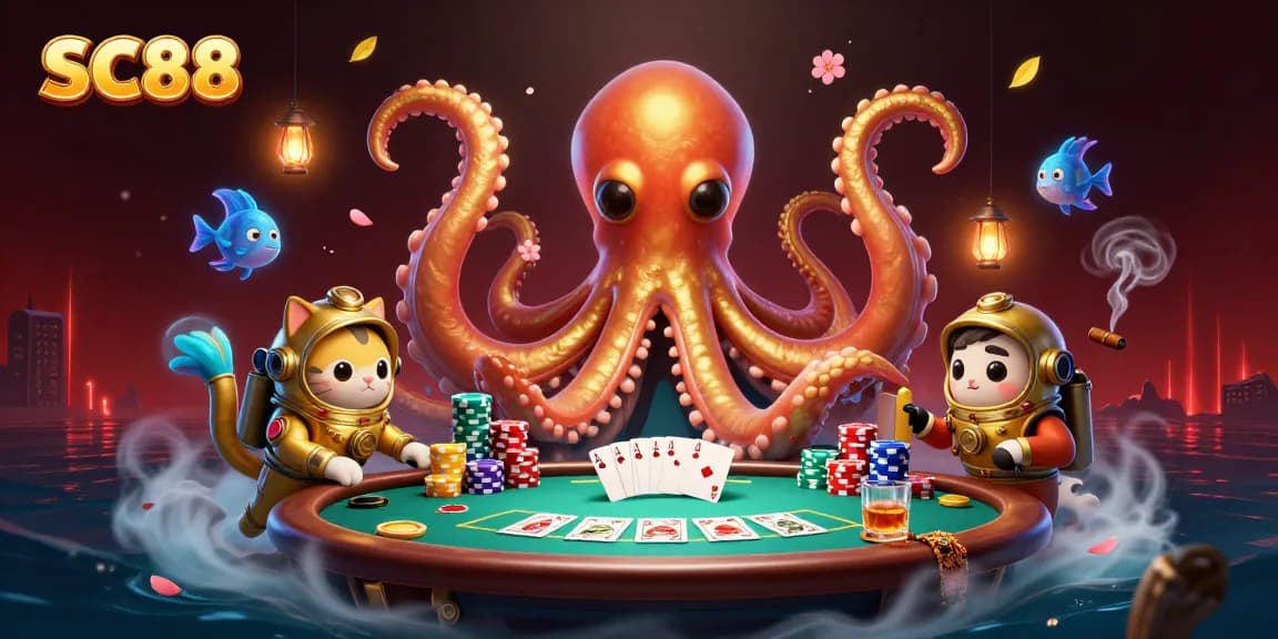 Engage with SC88 at our vibrant poker scene filled with dynamic characters and rich casino elements.
