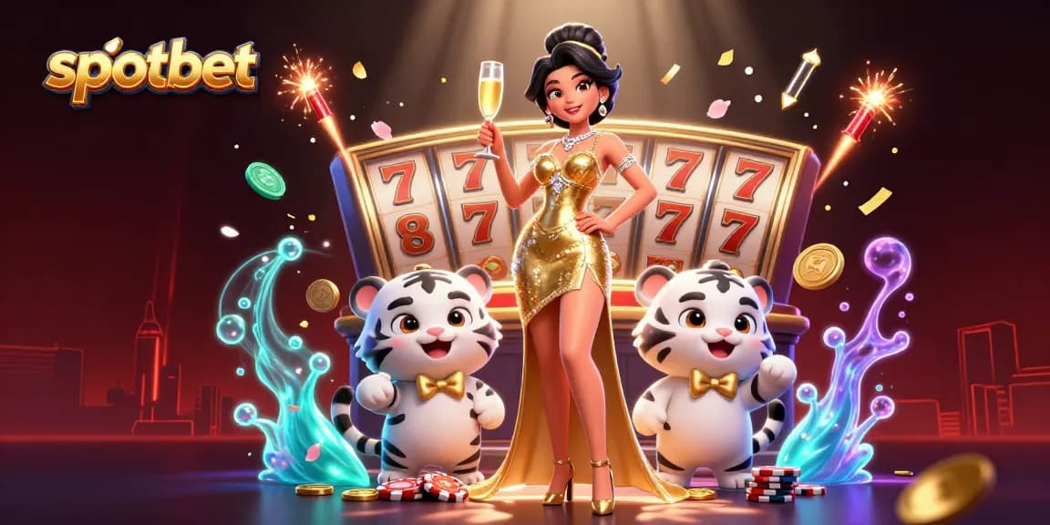 Experience the excitement of slotbet with captivating games and luxurious themes in a casino illustration.
