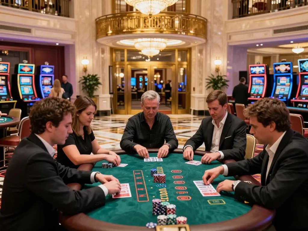 Pakibanks menawarkan pengalaman permainan blackjack yang menarik di lobi kasino mewah dengan gameplay yang dinamis.