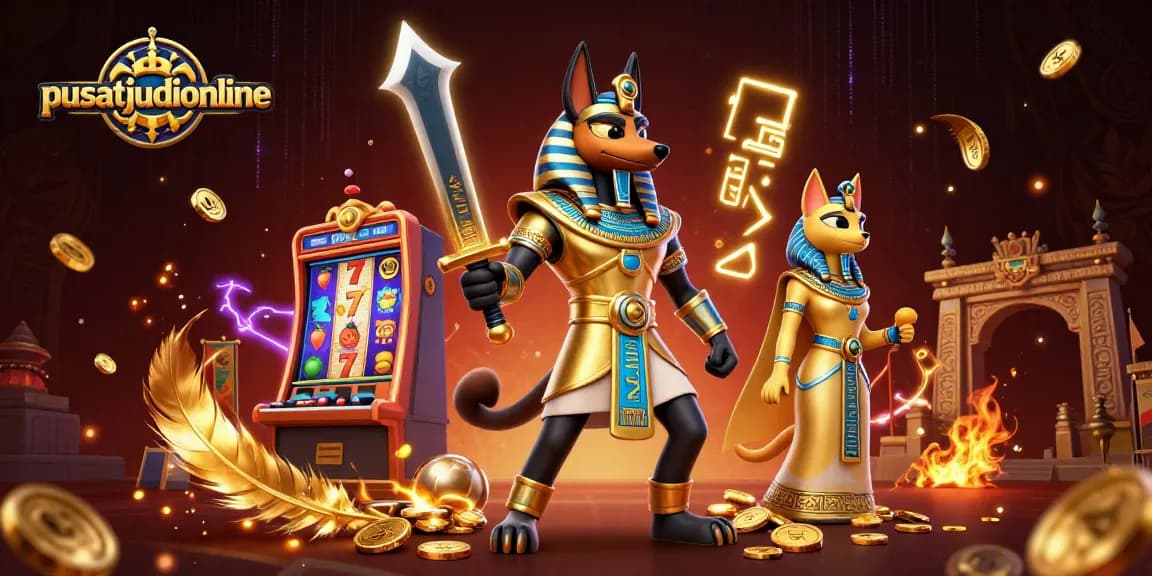 Menangkan jackpot di pusatjudionline dengan Anubis dan Bastet dalam permainan slot.