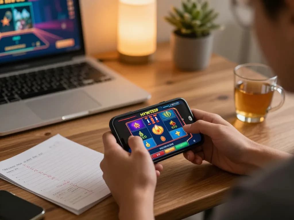 Engaging in HYTW3339 mobile gaming experience with vibrant game display and immersive strategy notes