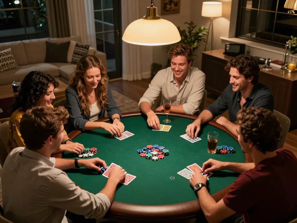 Pemain Ulat123 menikmati malam poker yang meriah penuh dengan strategi dan persahabatan.