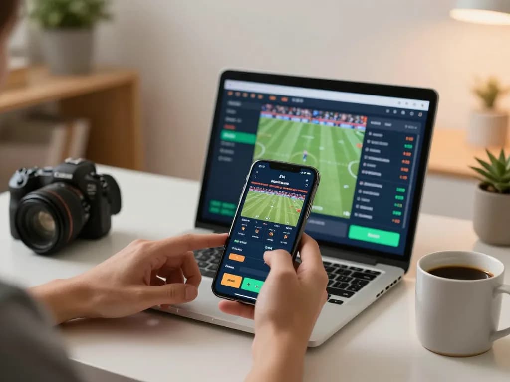 Engaging mobile sports betting experience with NK88 on smartphone, showcasing live game odds