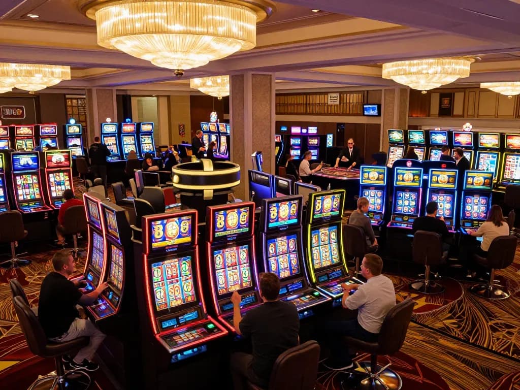 Bbet logo showcased on colorful slot machines with players engaged in dynamic gameplay.