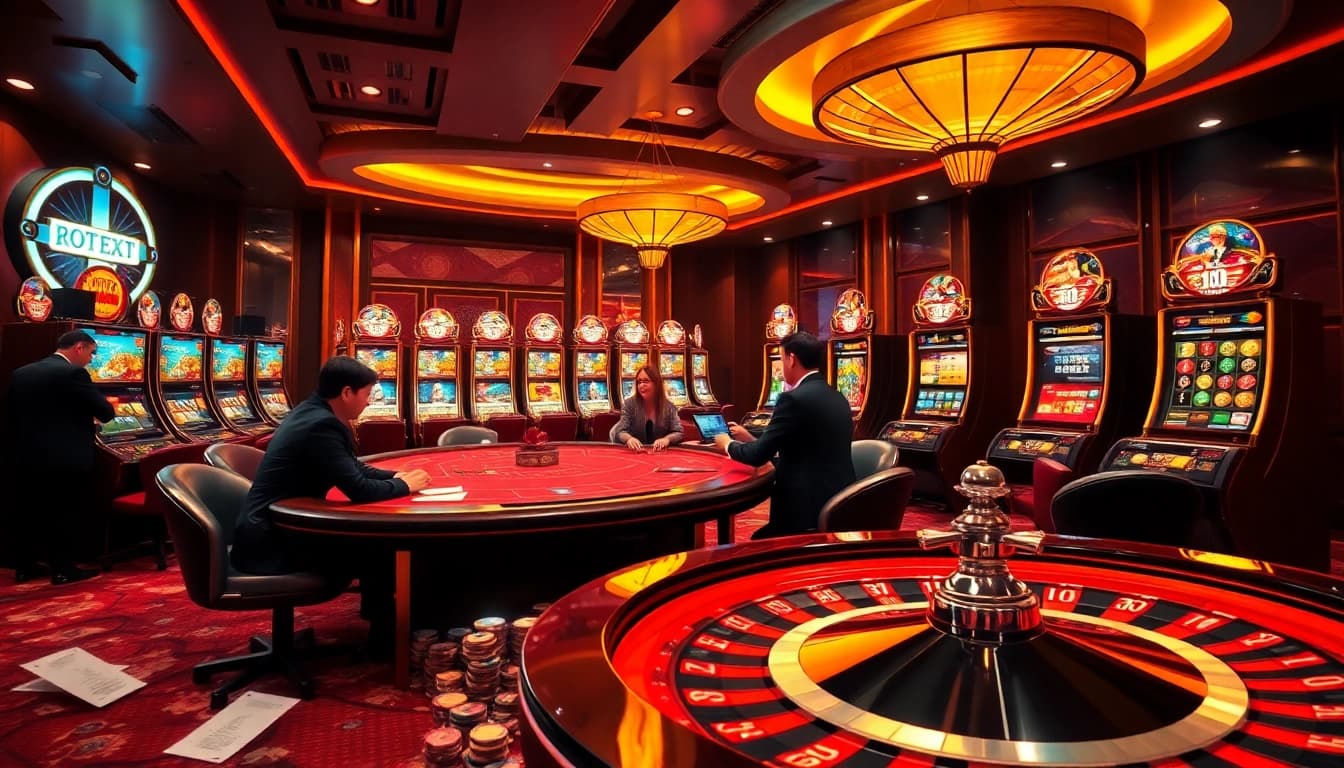 Exciting online casino experience at 88vv.marketing with high-stakes poker and vibrant slot machines.
