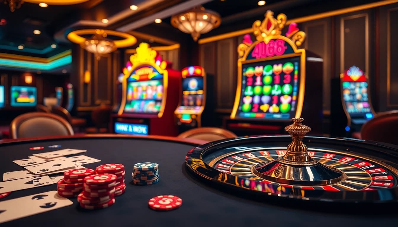 Experience the thrill of AU88 gambling with vibrant casino tables and excitement-filled gaming.