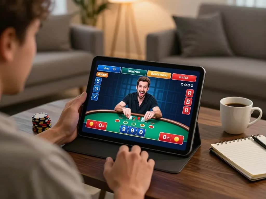 Play poker online at 88okwin with a live dealer in a cozy home setting.