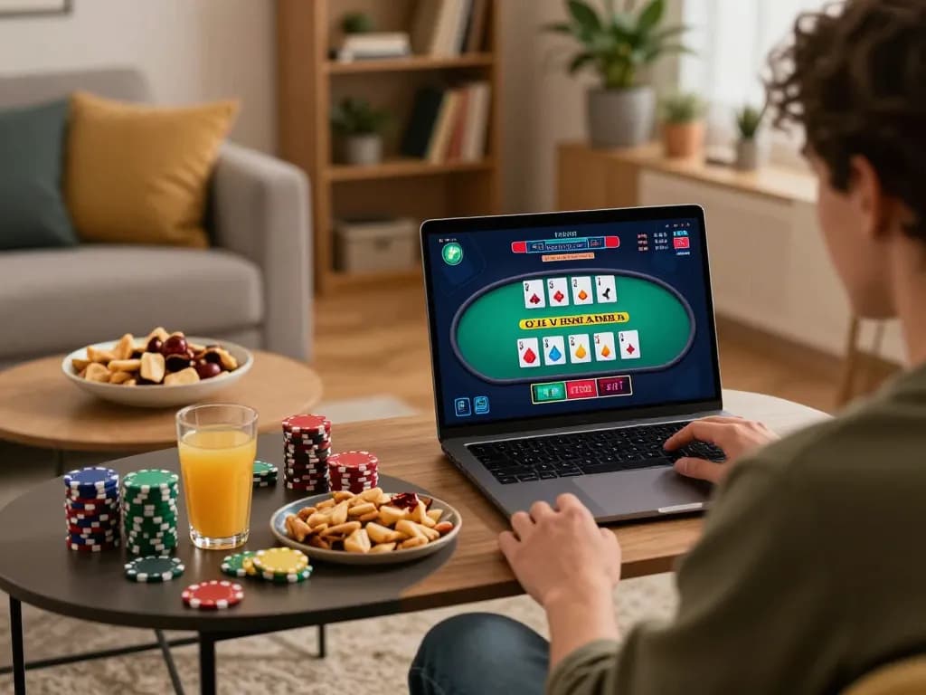 Engaging in live dealer blackjack on fabet in a cozy home setting