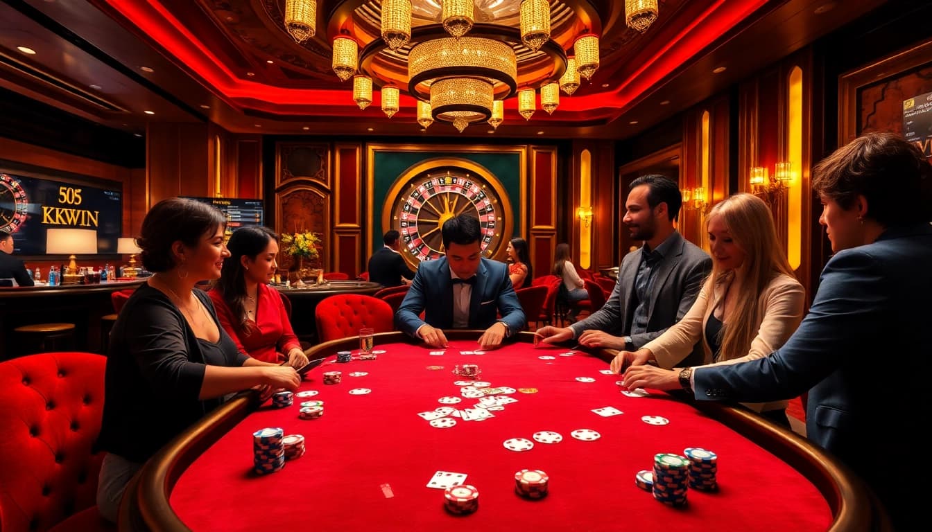 Experience the thrill of high-stakes poker at kkwin.black, with vibrant chips and exciting gameplay.