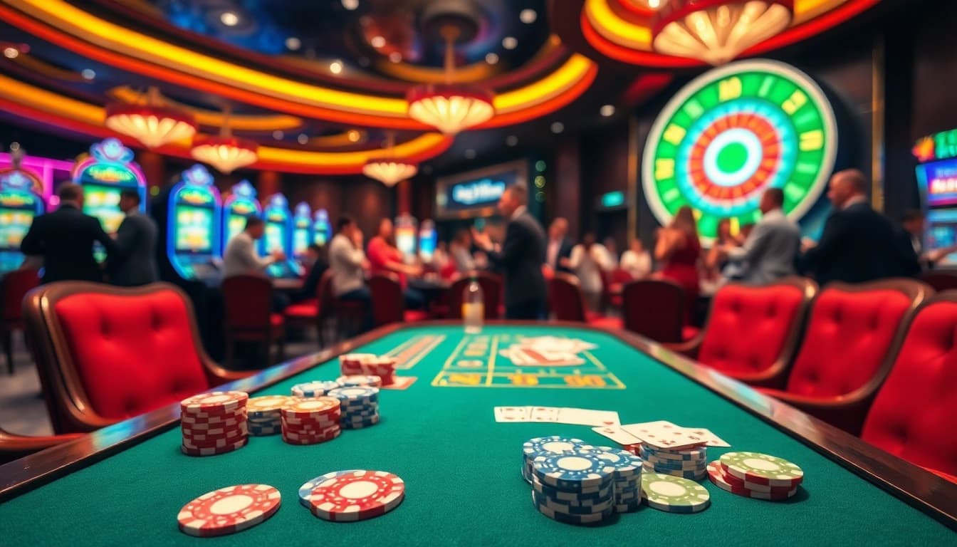 Experience the thrill of gambling with 8kbet's vibrant casino ambiance filled with excitement and luxury.
