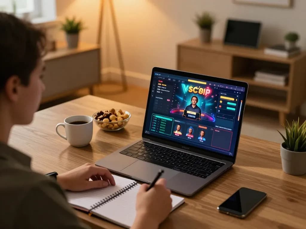 Engaging with SC88 Vip online casino platform, showcasing vibrant gameplay and strategy notes