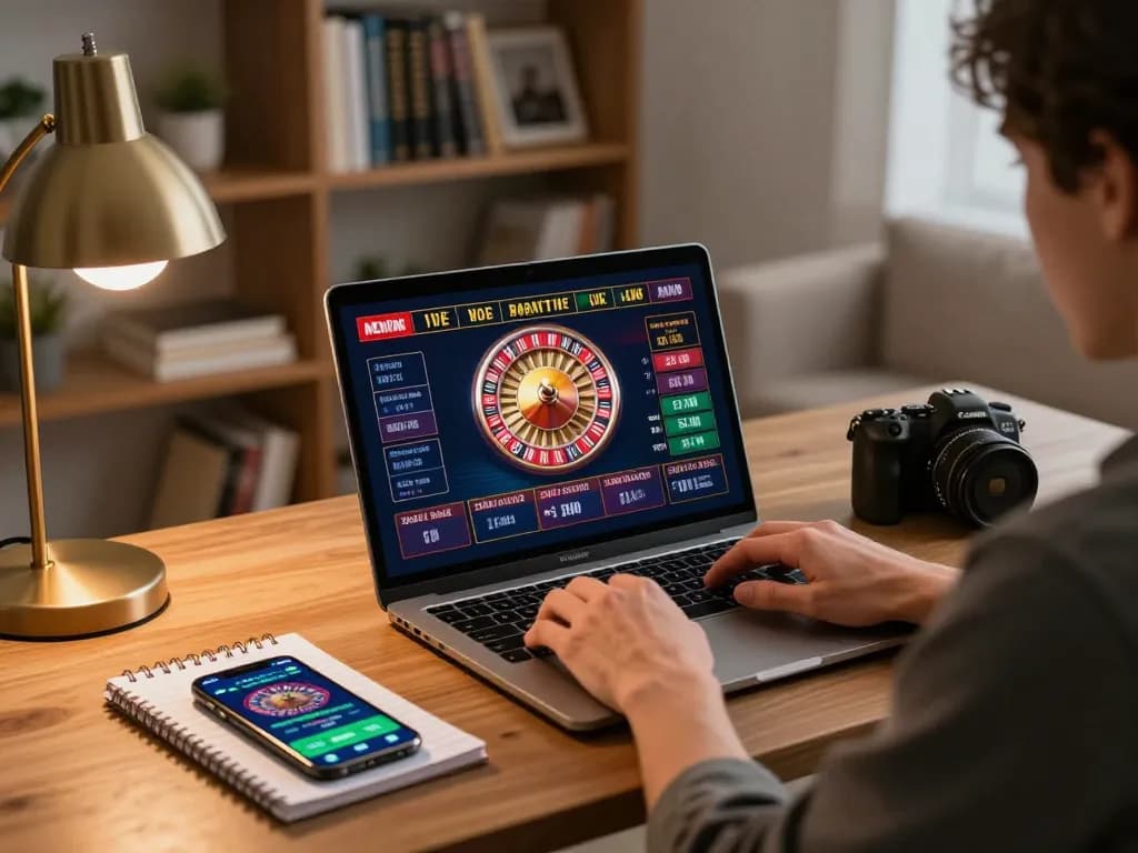 8KBET user enjoying a virtual casino experience at home with engaging betting strategies