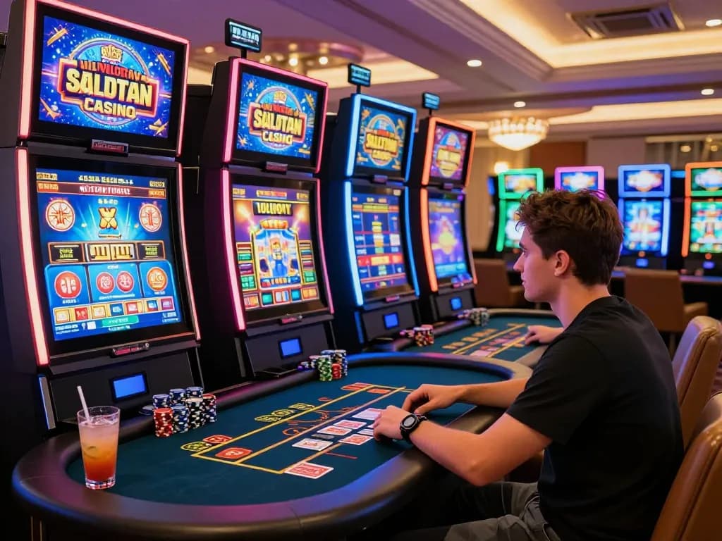 Immersive gaming scene at Wild Sultan Casino showcasing vibrant atmosphere and player engagement.