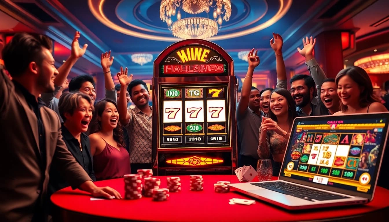 Menang besar dengan aman788 slot gacor di kasino yang ramai dengan kegembiraan dan perayaan.