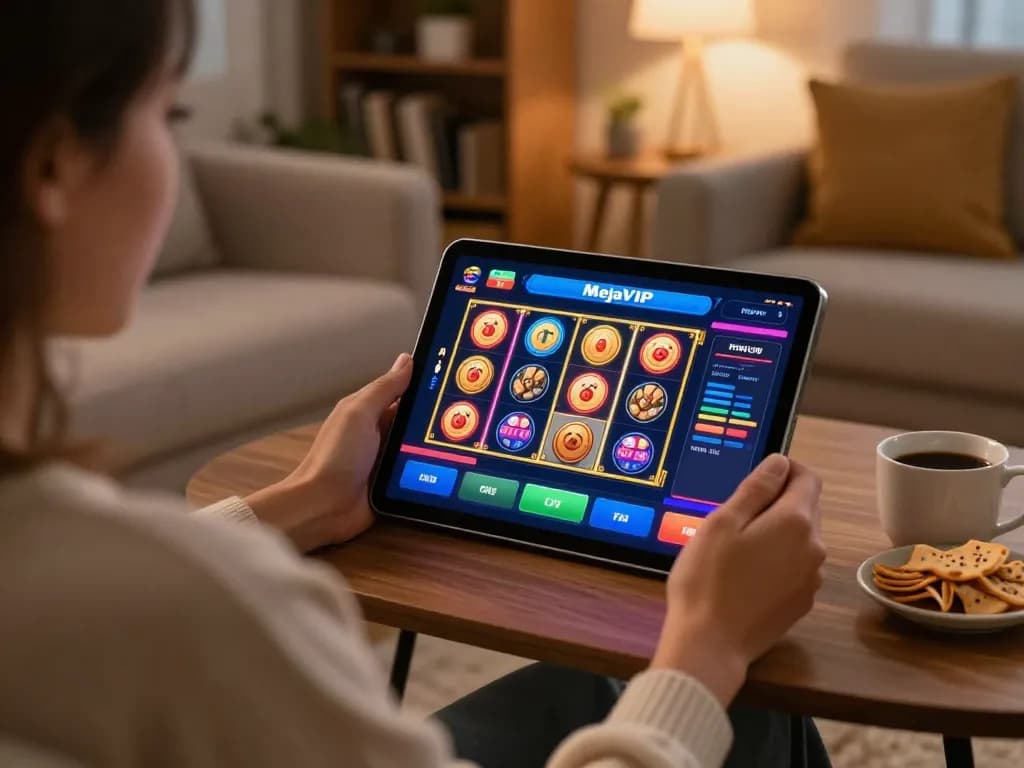 Menyenangkan bermain game online di https://keluaranmejavip.it.com dengan tablet sambil bersantai di rumah.