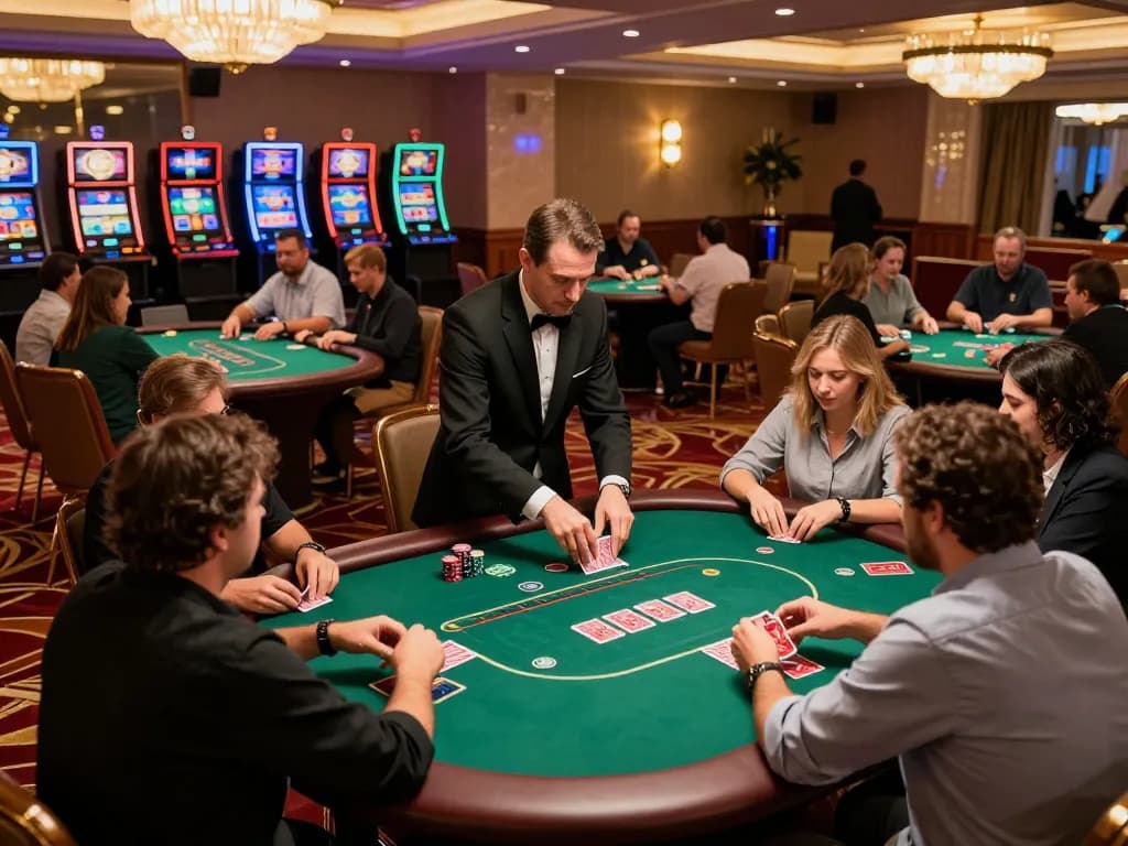 Engaged players in an upscale casino poker game, showcasing excitement in jilipinas.