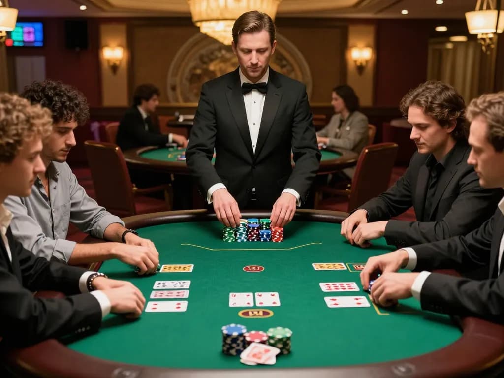 Players strategizing in a high-stakes poker game at XX88 casino
