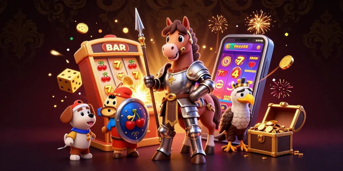 Explore denemebonusuverensiteler with this engaging scene featuring a knight, squire, and casino elements.