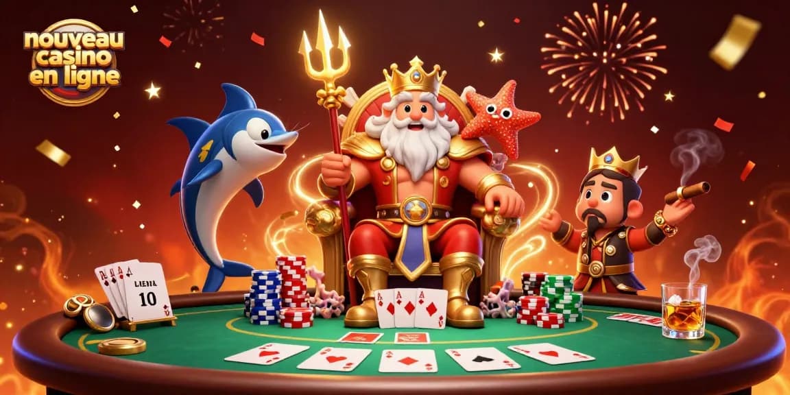 Engagez-vous dans l'action au nouveau casino en ligne, avec une scène de poker dynamique