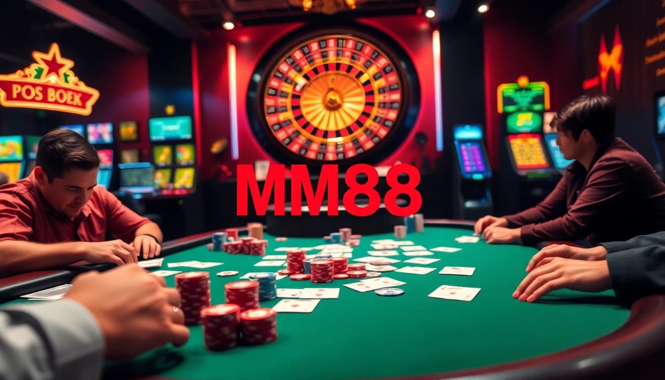 Experience the thrill of gambling at MM88 with vibrant poker tables and engaging gameplay.