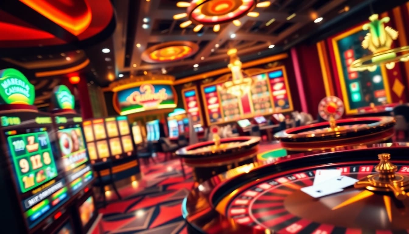Engaging online gaming scene at https://nohu90.social/ featuring vibrant slot machines and live dealers.