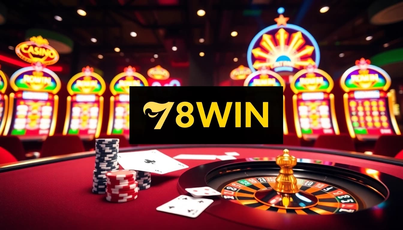 Players enjoying a thrilling moment at 78WIN's online casino, engaged in vibrant card games.