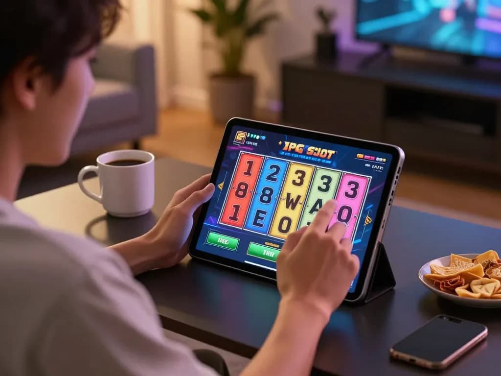 การเล่นเกมที่น่าตื่นเต้นกับ pgslotop บนแท็บเล็ตในบรรยากาศที่อบอุ่นในบ้าน แสดงให้เห็นถึงความตื่นเต้นของการพนันออนไลน์