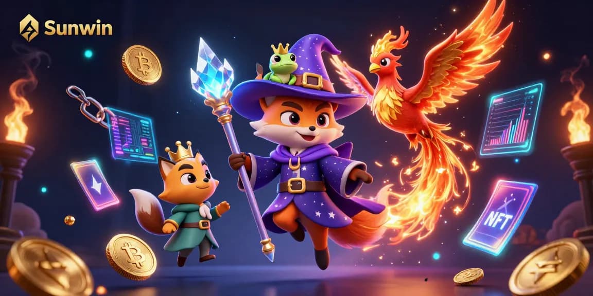 Experience thrilling gameplay at Sunwin with enchanting casino elements in a vibrant 3D scene.