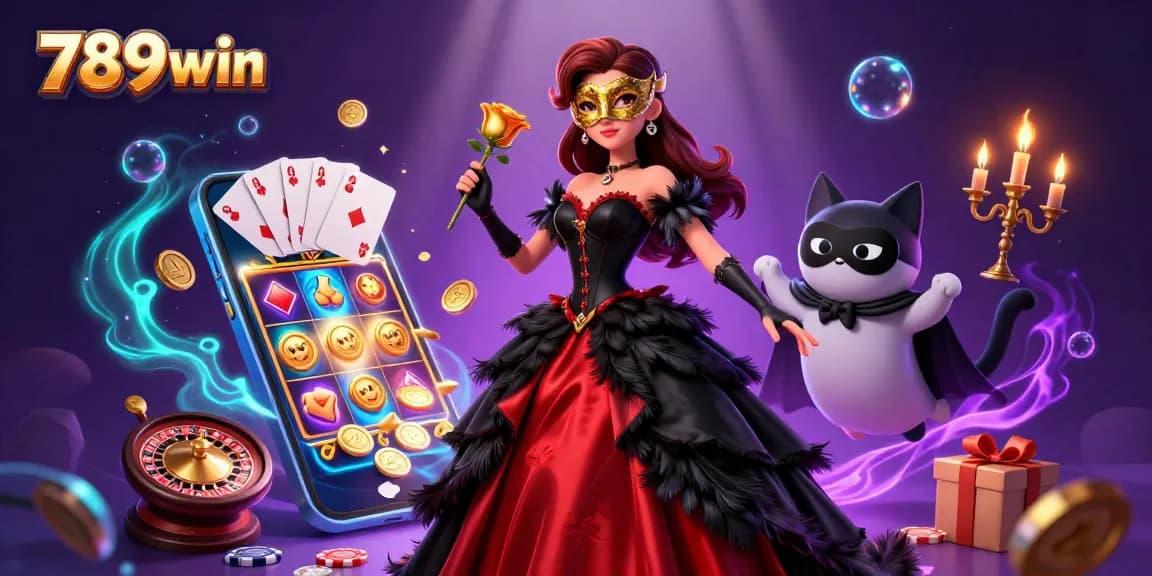 Experience the thrill of winning at 789win with a vibrant casino fantasy scene.