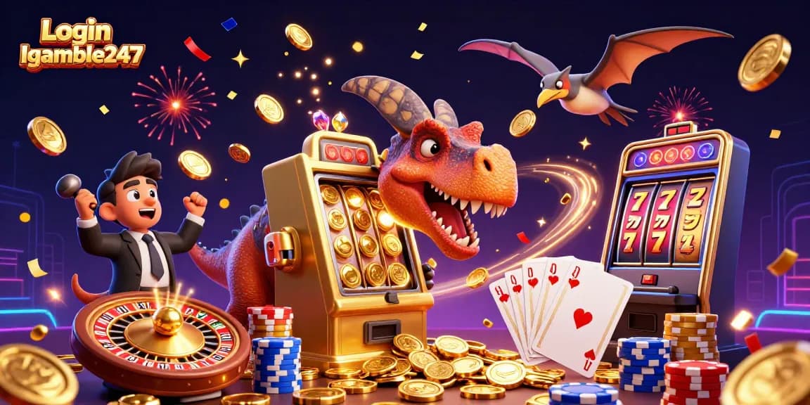 Experience the thrill of Login Igamble247 as vibrant characters engage in dynamic gaming action with jackpot wins.