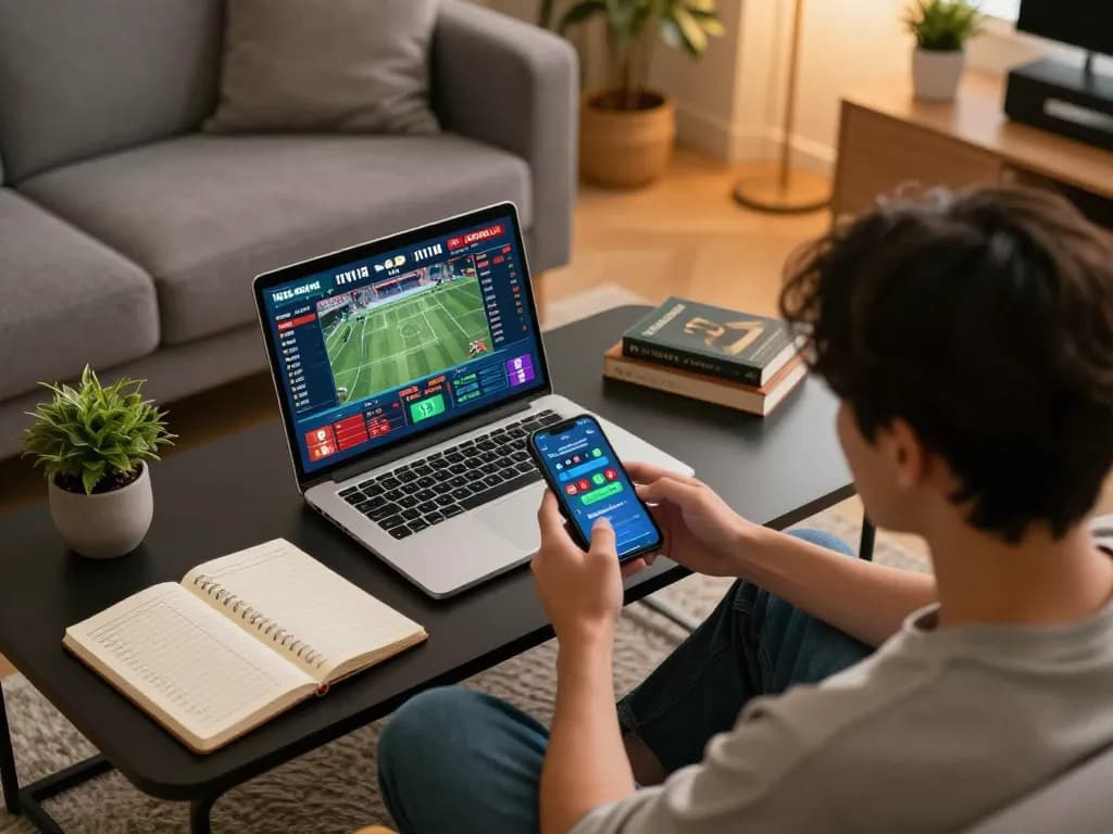 Explore the online betting experience at uu88 with a gamer strategizing bets on a modern setup.