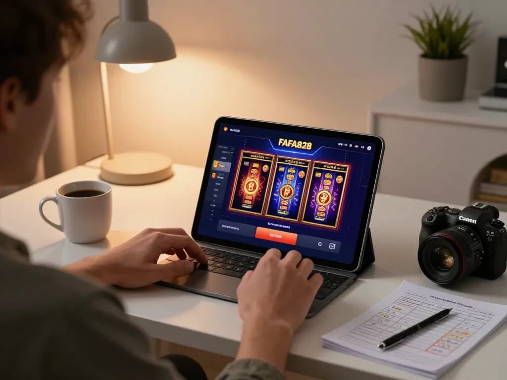 Engaged player utilizing the FAFA828 casino app at home with strategies and optimism
