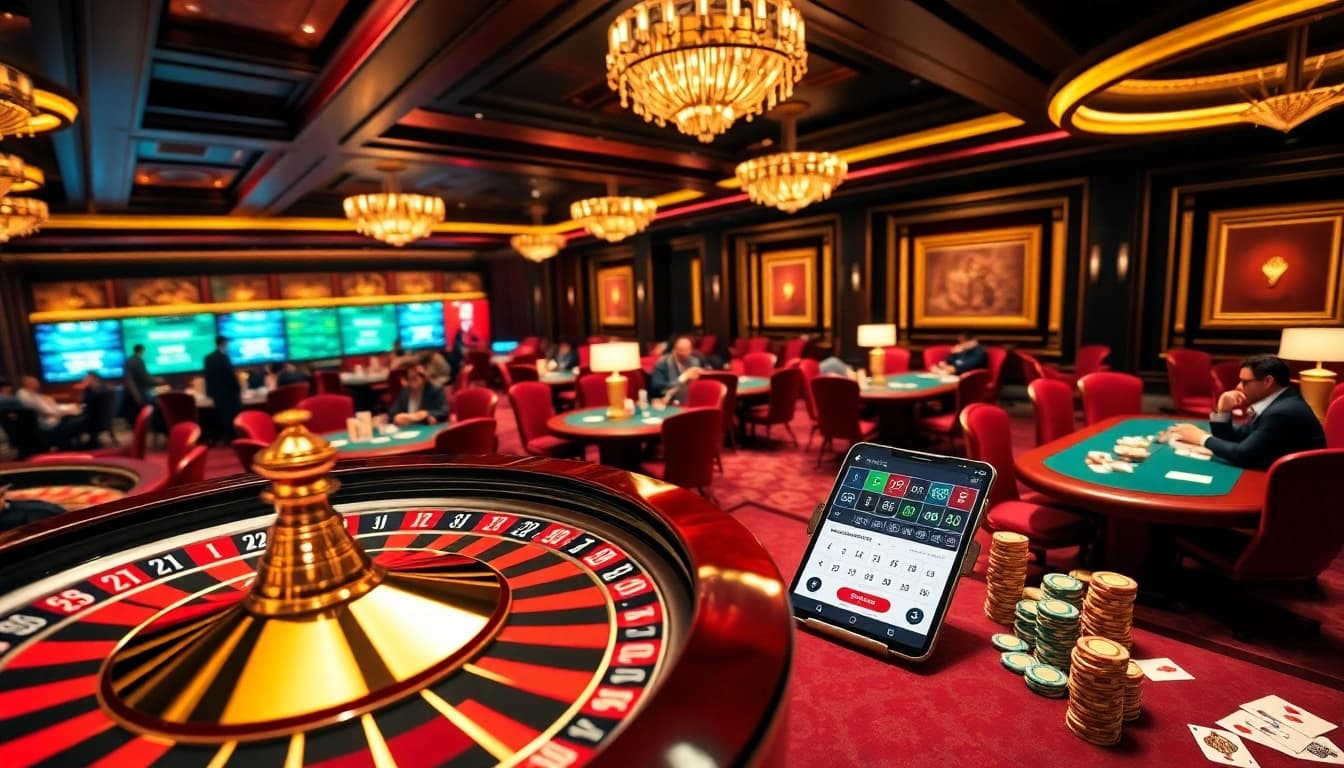 Experience the thrill of gambling with ok8386 in a luxurious casino atmosphere featuring exciting poker games.