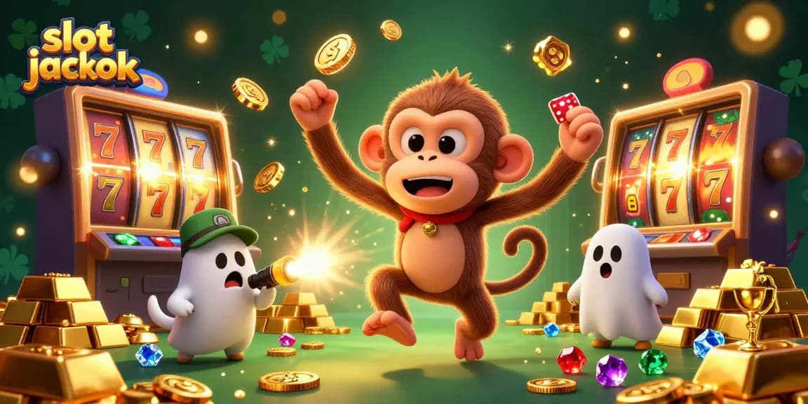 Menangkan slot jackpot di kasino dengan monyet poltergeist dan anjing pemburu yang mencolok.