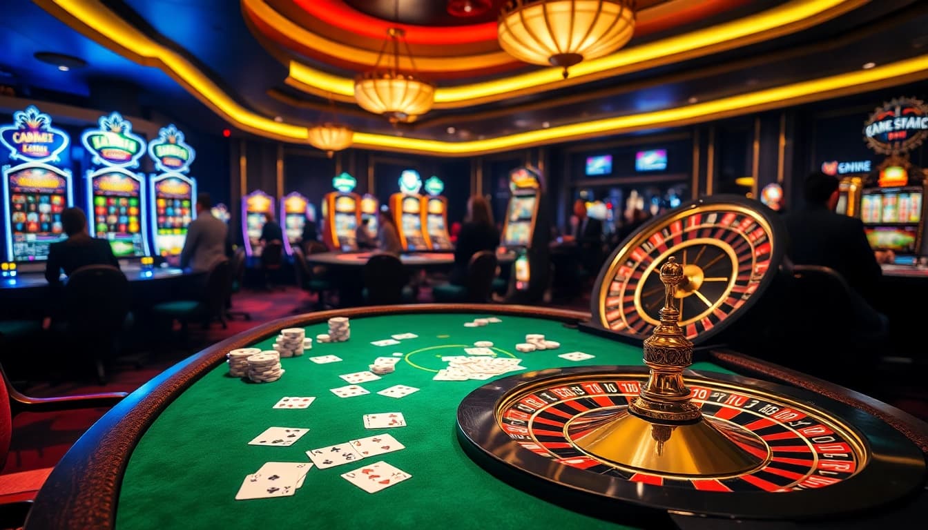 Engage in a thrilling gamequeen casino experience with poker chips and cards on a luxury table.