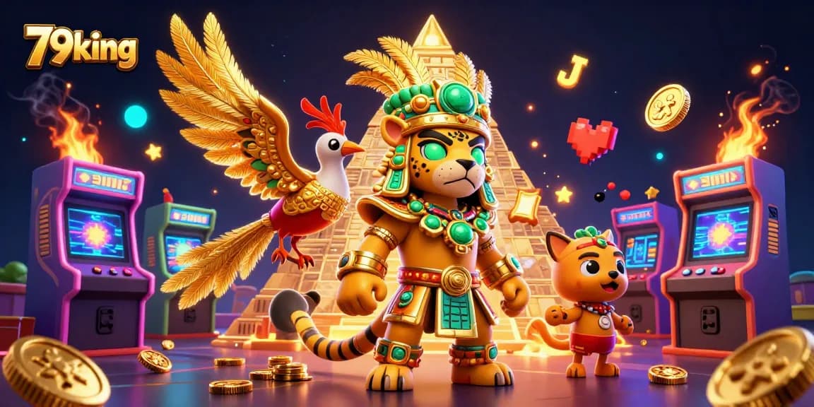 79king players win exciting prizes in a dynamic casino scene filled with vivid gaming elements.