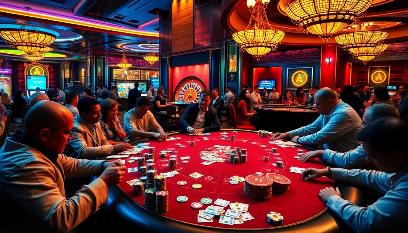 Engage with the hidden wiki through thrilling poker games at a vibrant casino table.