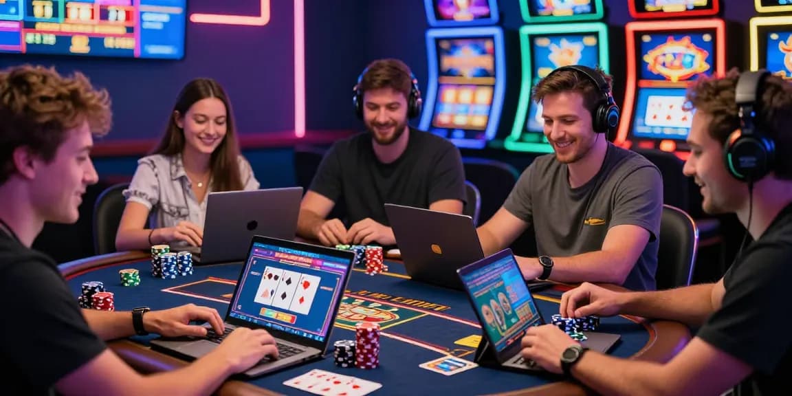 Players enjoying games at credit card casinos featured on https://ibn.org.uk in a vibrant and engaging environment.