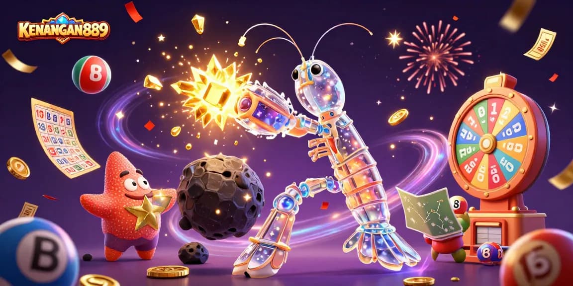 Experience exciting wins with KENANGAN889 illustrated by a galactic samurai in action.