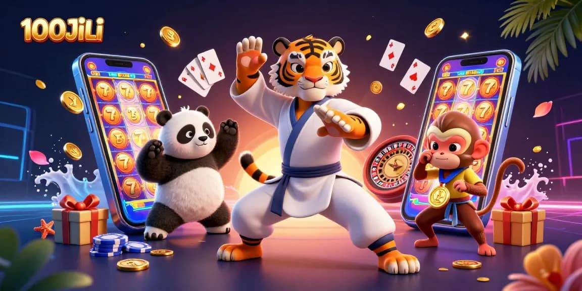 Engage in thrilling gameplay at 100JiLi with 3D characters and vibrant casino elements.