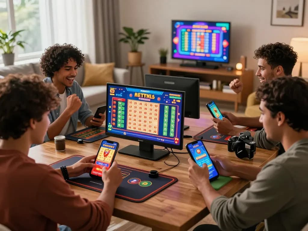 Players experiencing JeetBangla lottery games in a lively and engaging environment.
