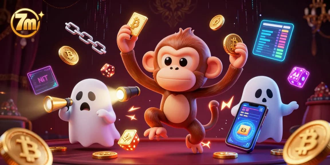 Track live sports betting with 7m in a haunted casino, featuring a mischievous monkey and ghost-hunter puppy.