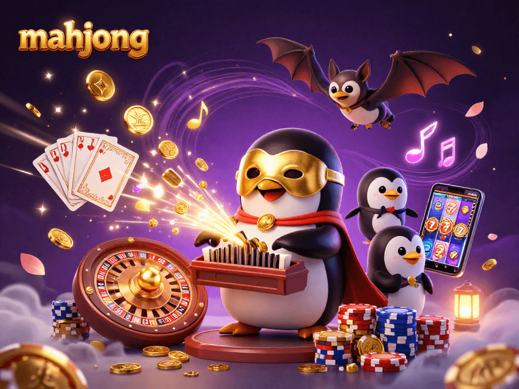 Experience thrilling mahjong action with coins and gems scattering from the gameplay.