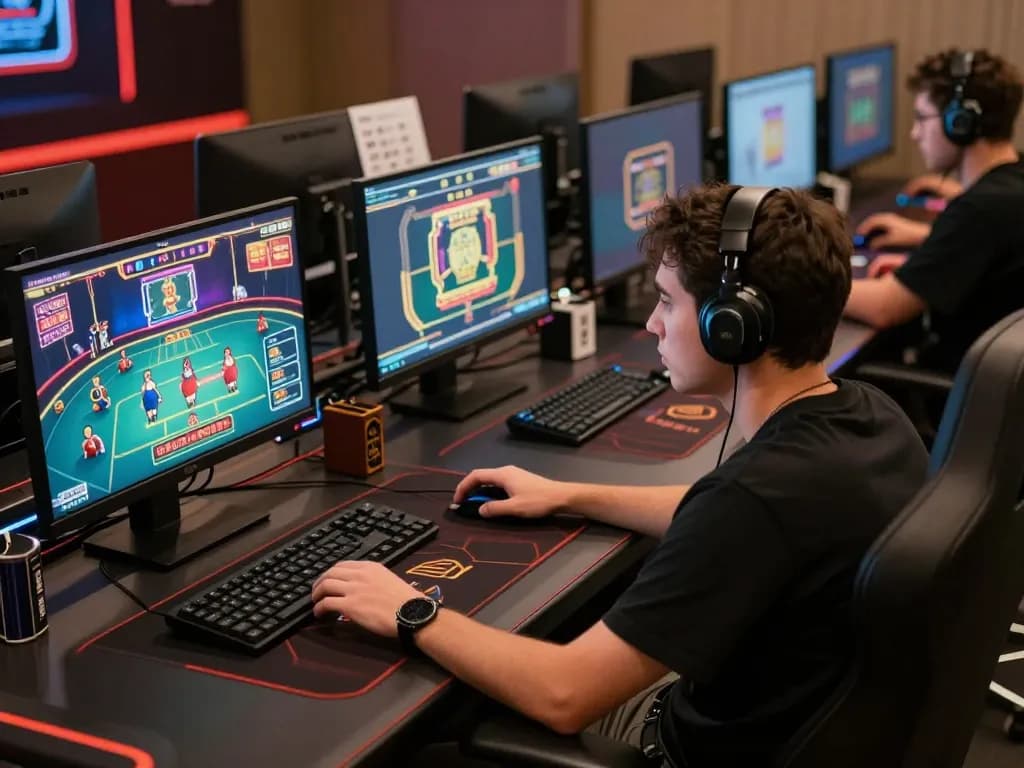 Engaging online gaming experience at OKFUN with a player immersed in strategic gameplay