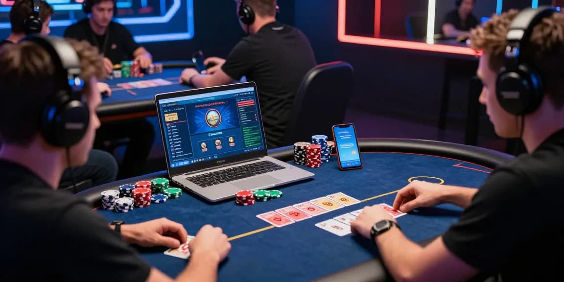 Experience the thrill of online poker with Alternatif Link Nagapoker in a competitive digital environment, showcasing engaged players and vibrant gameplay.