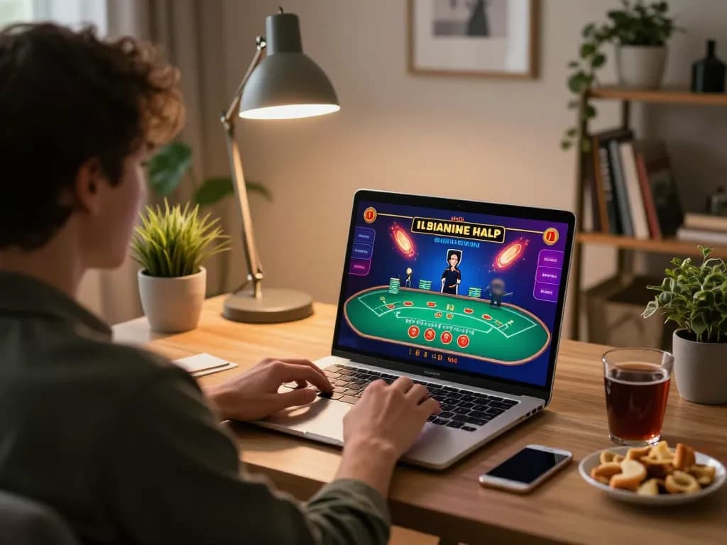 Engaging gameplay session on 79KING online casino, featuring live dealer blackjack on laptop