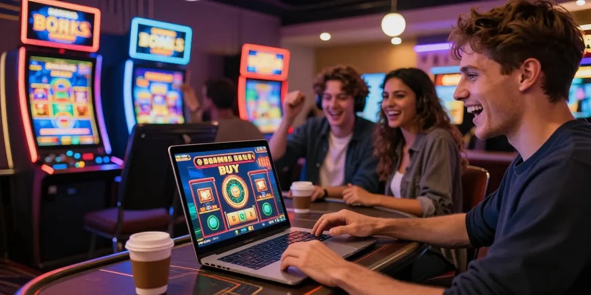 Engaging with Bonus Buy slots at https://crownnorthill.co.uk/, capturing the thrill of online gaming.
