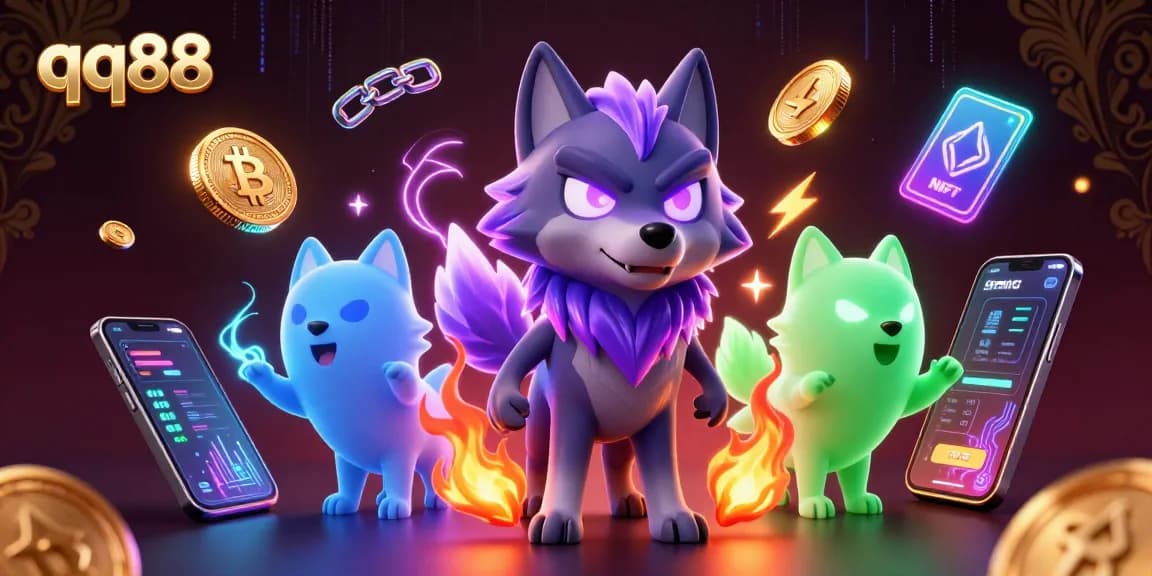 Experience thrilling gameplay at qq88 with vibrant 3D wolves amid crypto elements for enhanced excitement.
